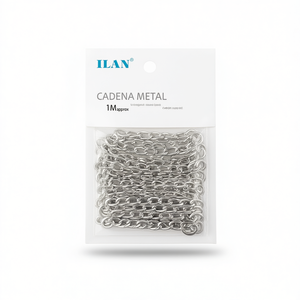 Catena in metallo ILAN, circa 1 m, colore argento, per la creazione di gioielli e artigianato - Product Image 2