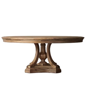 Pháp retro cổ điển Trung Quốc nhà máy tùy biến gỗ sồi Bàn Ăn Tròn - Product Image 1