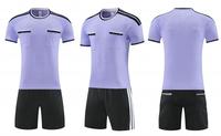 Nouveau modèle de maillots d'arbitre de football respirants, uniforme d'arbitre de football professionnel avec poche Velcro, maillot d'arbitre de football pour hommes