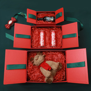Giáng sinh kỳ nghỉ hộp quà màu đỏ nắp Bowknot Ngày Valentine bất ngờ hiện nay bao bì carton xách tay dập nổi Trung Quốc mới - Product Image 4