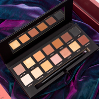 Palette de maquillage cosmétique de marque en gros d'usine, 14 couleurs, fard à paupières pigmenté, effet métallique scintillant, waterproof, longue tenue, poudre