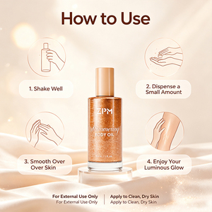 Huile scintillante pour le corps Rose Gold Natural Glow Luminizer - Product Image 3