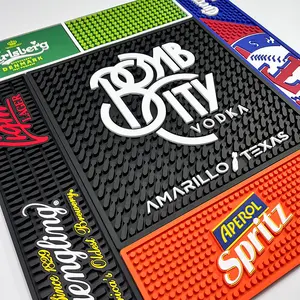 Beer Mats Custom Colorful Bar Mat Rubber With Logo Bar Mat For Bar Accessories