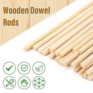 Palitos redondos de madera para proyectos de manualidades, 100 unidades, color madera natural, suministros hechos a mano, materiales de arte creativo para niños - Product Image 2