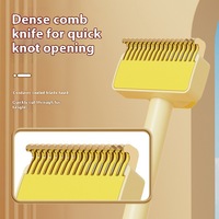 Brosse démêlante NOVIPET pour chien et chat, outil de toilettage, brosses lissantes, poils rétractables doux pour la peau, faciles à nettoyer