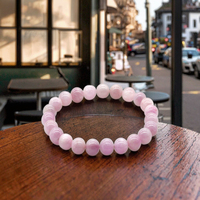 Bracelets de mode en gros, bracelets de guérison Pulsera, bracelets perlés en pierre de jade africain de 8 mm pour Noël