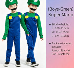 Costume de dessin animé en coton unisexe pour enfants, kit cosplay parent-enfant avec manches bouffantes, <span class=keywords><strong>déguisement</strong></span> pour spectacle sur scène - Product Image 3