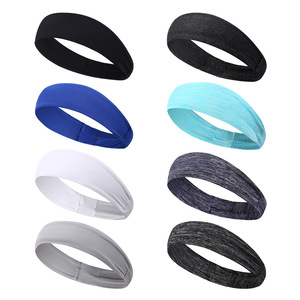 Sweatband Sports Headband Solid Color Breathable Sweat Wicking For Basketball Running Universal Fit - Product Image 1