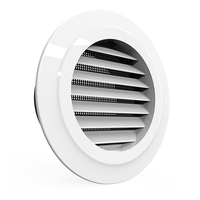 Grille d'aération murale MIA Ventilation, diamètre 100 mm, en plastique ABS, pour intérieur, à persiennes obliques, forme ronde, grille d'aération, cache-aération