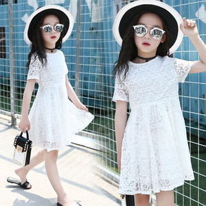 Robe d'été pour enfants à bas prix, motif en dentelle, design Google, vêtements pour enfants - Product Image 3