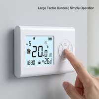 Thermostat de chauffage au gaz moderne sans fil RF avec portée de 300 m, télécommande programmable pour hôtel, cuisine et salon
