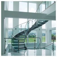 Escalier Courbé en Acier Inoxydable Prima Premium Durable pour Utilisation Intérieure Hôtels Appartements - Design Traditionnel Garantie 5 Ans