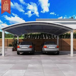 Auvent moderne en alliage d'aluminium avec <span class=keywords><strong>vitrage</strong></span> en polycarbonate pour allée de stationnement et abri extérieur pour voiture - Product Image 1