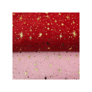 HG24003 Étoile pailletée argentée imprimée 100% polyester super doux et chaud corail flanelle peluche tissu <span class=keywords><strong>polaire</strong></span> - Product Image 1