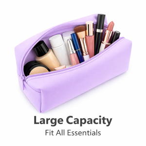 Trousse de Maquillage Imperméable en Néoprène avec Fermeture Éclair et Poignée Souple, Grande Capacité, pour <span class=keywords><strong>Voyage</strong></span>, Personnalisable avec Votre Marque - Product Image 2
