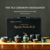 Kit de Cérémonie Complet en Porcelaine Bleue Émaillée avec Gaiwan et Accessoires Assortis pour Clients VIP et Événements Exclusifs