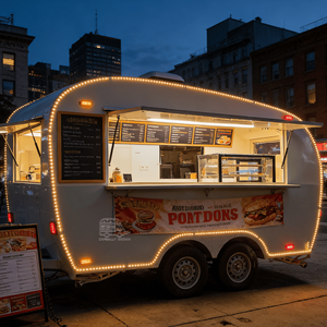 Chariot à glaces, remorque de restauration de type spécial, remorque de concession alimentaire, remorque mobile pour boissons, remorque tractable pour hot-dogs - Product Image 3