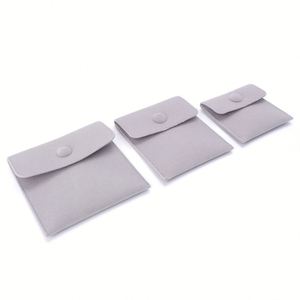 Bolsa de Terciopelo de Doble Cara para Joyas, Bolsa de Embalaje para Anillos con Botón, Bolsa Pequeña para Joyas - Product Image 6