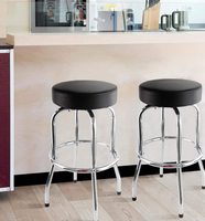 Tabouret de bar moderne à rotation 360 degrés, nouveau design, siège rembourré, pieds chromés, pour bar à domicile, garage, usage commercial