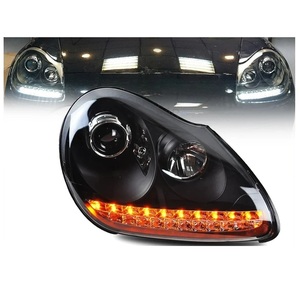 Accesorios de Estilización para <span class=keywords><strong>Porsche</strong></span> <span class=keywords><strong>Cayenne</strong></span>, 2 Faros Delanteros LED DRL con Luz Alta y Baja de Xenón, para los Modelos <span class=keywords><strong>2003</strong></span>, 2004, 2005, 2006, 2007 y 2008 - Product Image 1