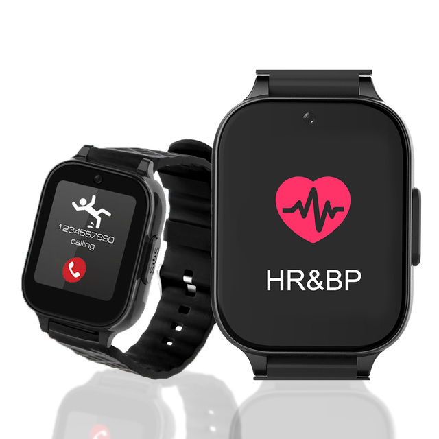 Touch Screen Silicone Reminder Tracker Geo-Fence Fall Detection Alarm Children Watch SOS Emergency Calling V52 Smart Watch GPS
