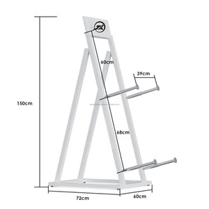 Support d'exposition de jantes de voiture en métal <span class=keywords><strong>avec</strong></span> revêtement en poudre, moderne, personnalisé, portable, à 6 étagères, mural/sur pied, pour voitures particulières - Product Image 5