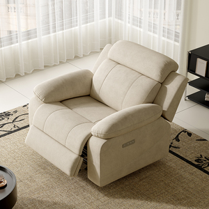 Ensemble de canapés inclinables modernes et minimalistes en tissu confortable pour salon, mobilier modulable avec fonction extensible et structure en bois 6882-by-1 Extend - Product Image 2