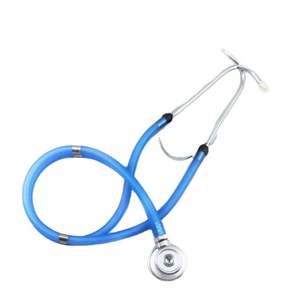 Melhor qualidade luxo cabeça dupla amplificada cardiac preto grande transporte estetoscópio duro - Product Image 1