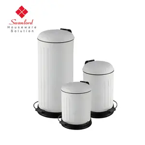 Swanlord Retro Pedaal Bin 5 Liter Keuken Afval Crème Bins