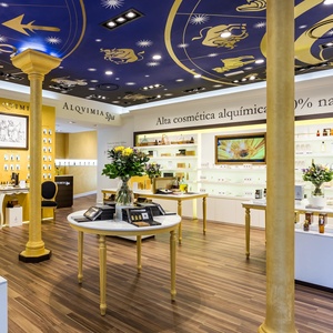 เฟอร์นิเจอร์ตกแต่งร้านเครื่องสำอางแบบกำหนดเอง ตู้โชว์น้ำหอม เคาน์เตอร์เครื่องสำอาง ชั้นวางสินค้า อุปกรณ์ตกแต่งร้านค้าแบบครบวงจร - Product Image 2