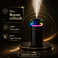 Diffuseur d'arômes intelligent électrique USB portable, mini purificateur de parfum en plastique pour la maison et la voiture, huile essentielle sans eau, batterie rechargeable