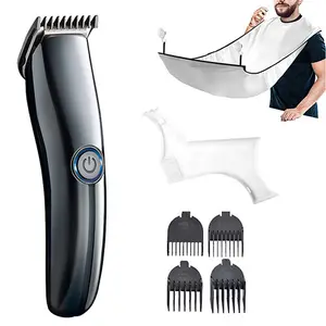 Máquina de cortar cabelo com modelador de barba para homens Pro Kit de corte de aparador de cabelo com fio com 4 pentes de corte de cabelo guia de máquina de cortar estojo de armazenamento