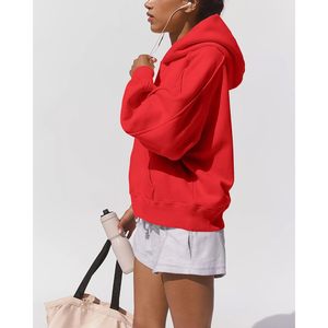 Sudadera con Capucha Corta Extra Grande para Mujer FOXA, Forrada de Felpa, Cálida y Acogedora para Otoño e Invierno - Product Image 5
