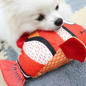 Jouet pour chien personnalisé durable, amusant et interactif, en forme de poisson de mer, jouet à mâcher qui couine, jouet en peluche rembourré - Product Image 6