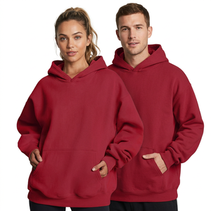 Sweat-shirt à capuche surdimensionné pour femme, couleur unie, en molleton de coton respirant, longueur normale, manches longues, style automne - Product Image 1