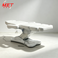 Chaise électrique pour cosmétiques, 3 moteurs, chaise de beauté pour le visage, chaise médicale en cuir blanc, chaise de tatouage réglable, chaise de traitement de spa