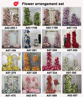 Décoration de table rose JINDY, centre de table, arrangements floraux, centre de table de mariage en soie, chemin de table fleuri