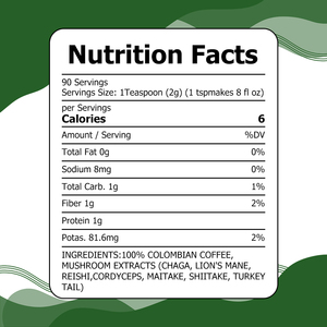 Café de hongos más vendido con bajo contenido en grasas, mejora la inmunidad y fortalece las funciones, apoya el nivel de energía y la salud intestinal. - Product Image 2