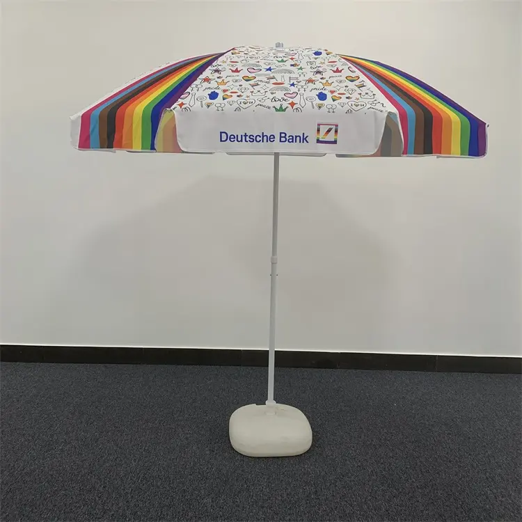 Sombrilla personalizada con estampado colorido, paraguas de 6 '7'
