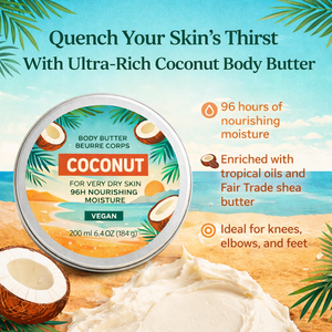 Crema Corporal de Coco de Marca Blanca, Crema Nutritiva e Hidratante para Piel Muy Seca, Cuidado Corporal Vegano - Product Image 4