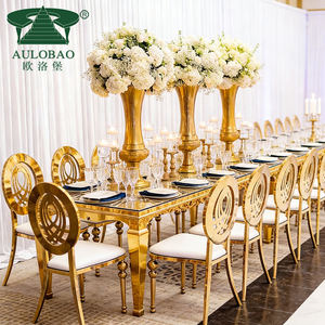 เฟอร์นิเจอร์ห้องโถงโรงแรม เก้าอี้รับประทานอาหารทันสมัยขาสีทอง - Product Image 3