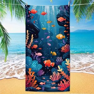 Quick Drying Sand-Free Microfiber Beach Towel Hot Summer Outdoor <b>Bath</b> Towel with Custom Sports Pattern Printed for Gym Travel - Product Image 3