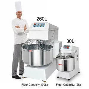 Industrial adonan Pizza Bakery 20L 30L 60L 80L 160L 260L mesin pengaduk tepung Spiral Mixer adonan roti