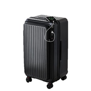 Valise trolley extensible de 28 pouces avec fermeture éclair et serrure à combinaison pour les voyages de loisirs des hommes, roues pivotantes à 360 degrés, rayée - Product Image 5