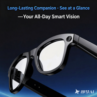 Gafas Inteligentes con IA M01pro 8MP para Llamadas, Traducción en Tiempo Real con IA, Reconocimiento, Control con Botones Táctiles, Marco de PCABS