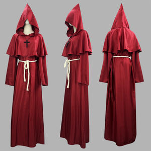 Disfraz Medieval Premium <span class=keywords><strong>de</strong></span> Halloween para Cosplay, Túnica <span class=keywords><strong>de</strong></span> Monje, Fraile, Mago, Sacerdote, Vestido para Representaciones Escénicas - Product Image 2