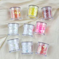 Paillettes épaisses assorties PET Laser mat/brillant pour maquillage de scène et nail art, DIY créatif pour les yeux, flacon carré 10 mL