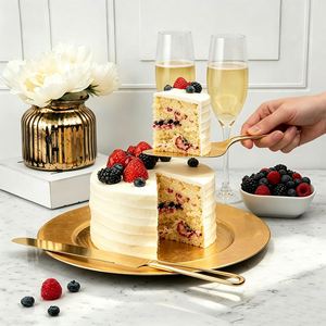 Creative Hollowed Out Handle Stainless Steel <b>Cake</b> Knife and Spatula with Gift <b>Box</b> for <b>Wedding</b> Restaurant Birthday Party - Product Image 3