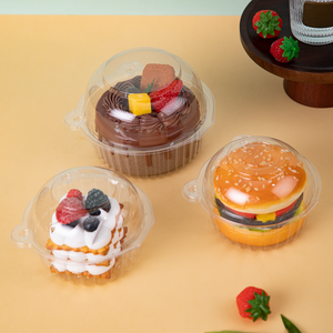 Disposable Transparent <strong>Plastic</strong> Pastry <strong>Box</strong> with Round <strong>Cat</strong> Head Recyclable Food Storage for Sushi Salad Donut Puff Buckle Closure - Product Image 4
