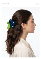 Pince à cheveux en acétate en forme de citrouille, nouveauté mignonne, accessoire capillaire alimentaire pour filles, pour coiffures quotidiennes d'été